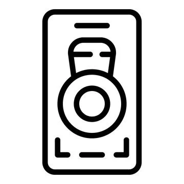 Customer mobile app icon outline vector. Phone smart イラスト素材