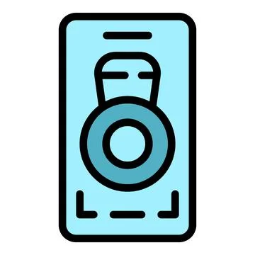 Customer mobile app icon vector flat Stock Illustration