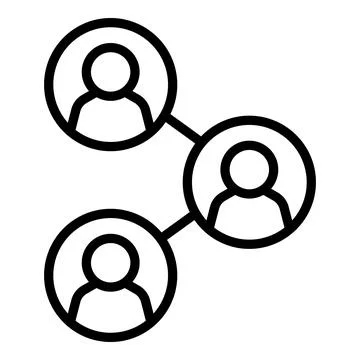 Customer network icon outline vector. Client market Illustrazione stock