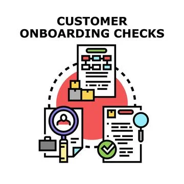 Customer onboarding checks process vector concept Stock Illustration