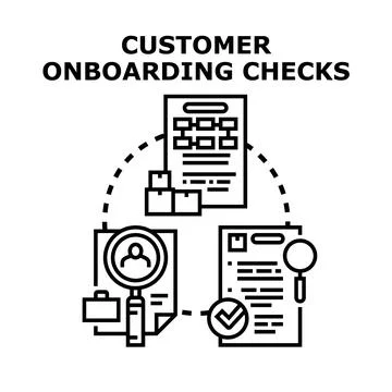Customer onboarding checks process vector concept Stock Illustration