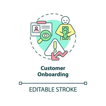 Customer onboarding concept icon Illustrazione stock