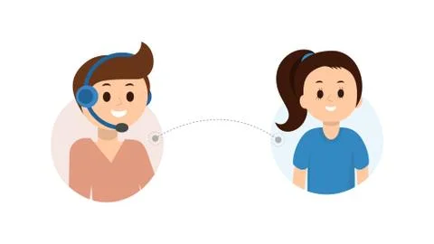 Customer online technical support Stock Illustration