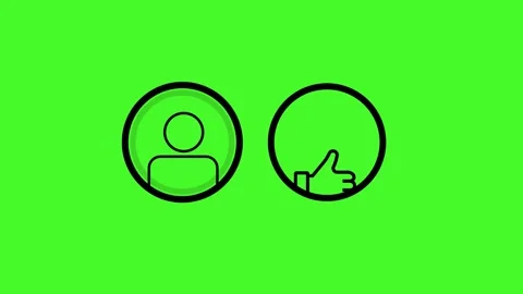 Customer or profile animated icon with thumbs up Stock Footage 274924474