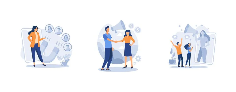 Customer oriented marketing. Customer oriented marketing strategy abstract co Stock Illustration