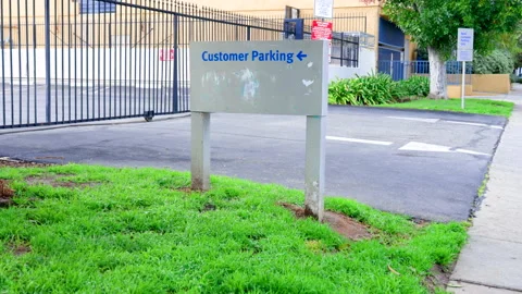 Customer Parking Sign Stock Footage 237842382