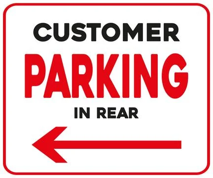 Customer parking sign Stock Illustration