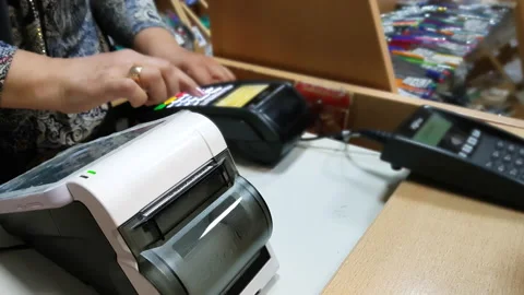 Customer Paying With Smartphone. Nfc Technology. Stock-Footage 85633234