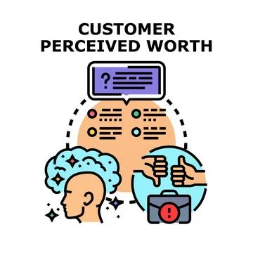 Customer perceived worth concept vector illustration Stock Illustration