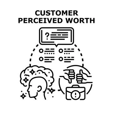 Customer perceived worth concept vector illustration Stock Illustration