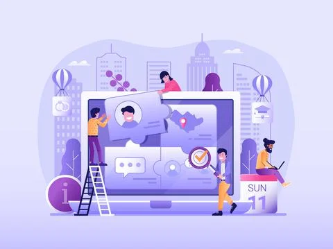 Customer Persona and User Behavior Concept Stock Illustration