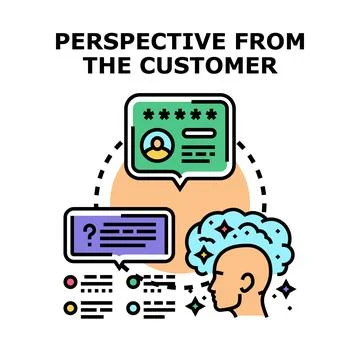 Customer perspective understanding feedback and thinking process 스톡 일러스트