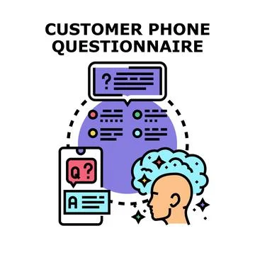 Customer phone questionnaire for online feedback and survey 스톡 일러스트