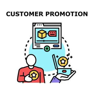 Customer promotion program for online marketing strategy 库存插图