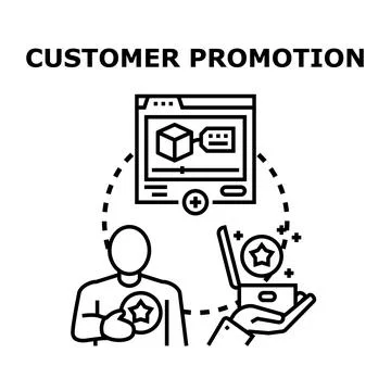 Customer promotion program for online marketing strategy Stock Illustration