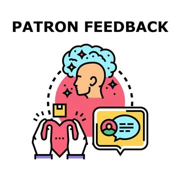 Customer providing valuable feedback and support concept Stock Illustration