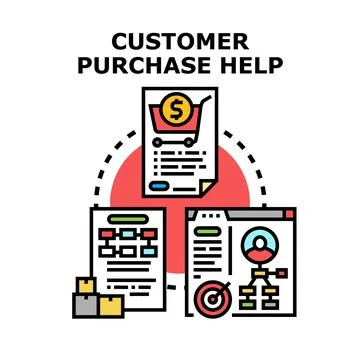 Customer purchase help strategy for business development Stock Illustration