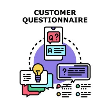 Customer questionnaire online feedback survey system 库存插图