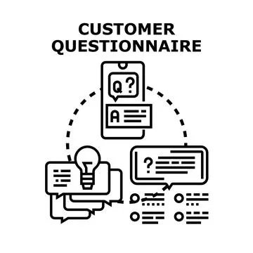 Customer questionnaire online feedback survey system 库存插图
