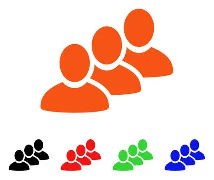 Customer Queue Vector Icon Stock Illustration