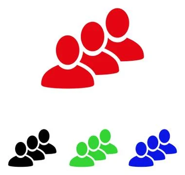 Customer Queue Vector Icon Stock Illustration