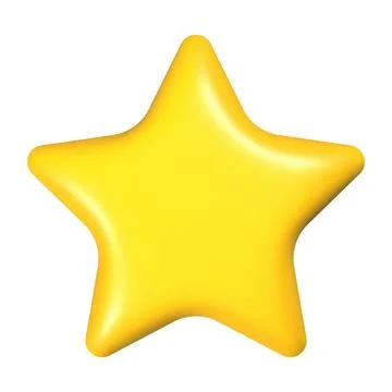 Customer rating feedback star. 3d vector icon Illustration