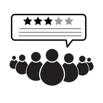 Customer rating icon on white background. flat style. feedback icon for your Stock Illustration