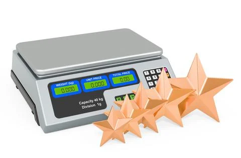 Customer rating of price computing scale. 3D rendering イラスト素材