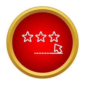 Customer rating star feedback with mouse cursor icon Stock Illustration