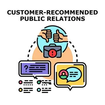 Customer recommended public relations and business reputation management Stock Illustration