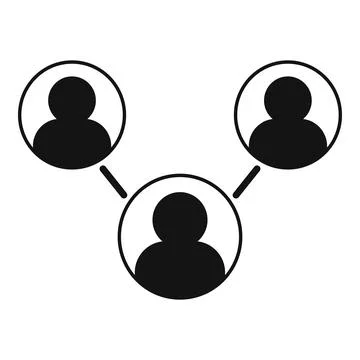 Customer referral program icon, simple style Stock Illustration