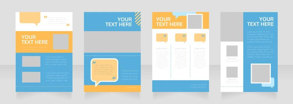 Customer relations blank brochure layout design Stock-Illustration
