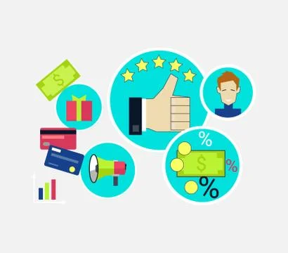 Customer Relationship Concept Design Stock-Illustration