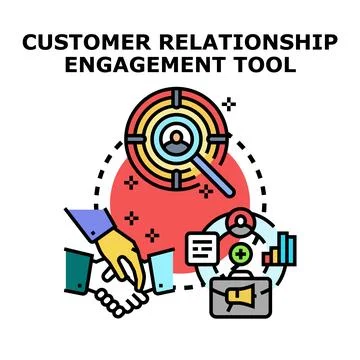 Customer relationship engagement tool vector concept Stock Illustration