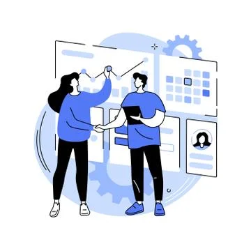 Customer relationship management abstract concept vector illustration. Stock Illustration