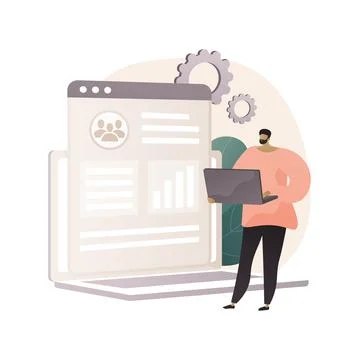 Customer relationship management abstract concept vector illustration. イラスト素材