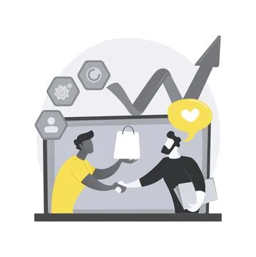 Customer relationship management abstract concept vector illustration. Stock Illustration