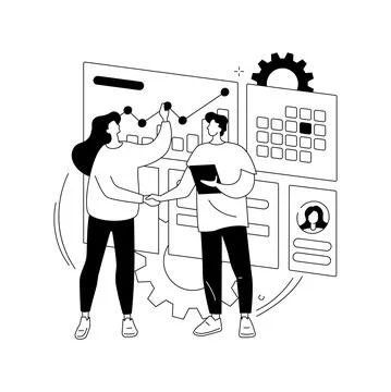 Customer relationship management abstract concept vector illustration. イラスト素材