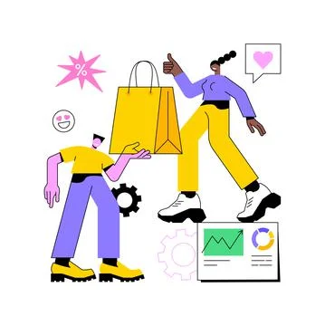 Customer relationship management abstract concept vector illustration. Stock Illustration