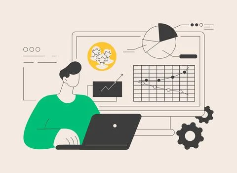 Customer relationship management abstract concept vector illustration. Stock Illustration
