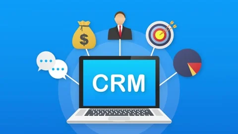 Customer relationship management concept. Organization of data on work with Stock Footage 159992879