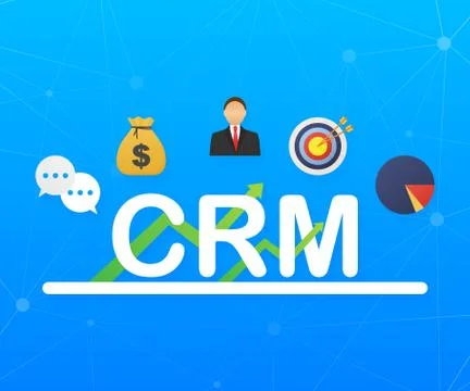 Customer relationship management concept. Organization of data on work with c Stock Illustration