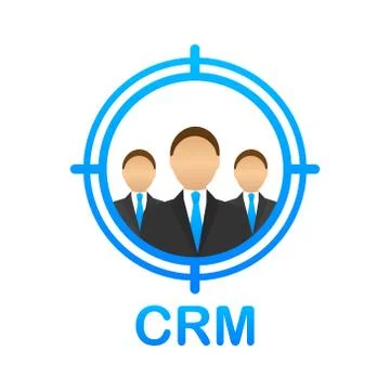 Customer relationship management concept. Organization of data on work with Stock Illustration