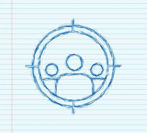 Customer relationship management concept. Organization of data on work with Stock Illustration