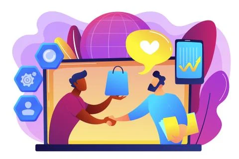Customer Relationship Management concept vector illustration. イラスト素材