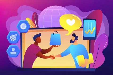 Customer Relationship Management concept vector illustration. Stock Illustration