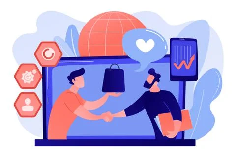 Customer Relationship Management concept vector illustration. Illustrazione stock