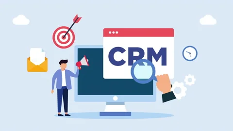 Customer relationship management, CRM conceptual animation. Stock Footage 229272254
