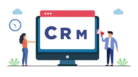 Customer relationship management, CRM conceptual animation. Stock Footage 229422914