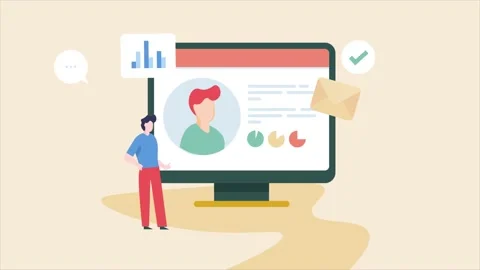 Customer relationship management, CRM software technology concept. Stock Footage 160796617